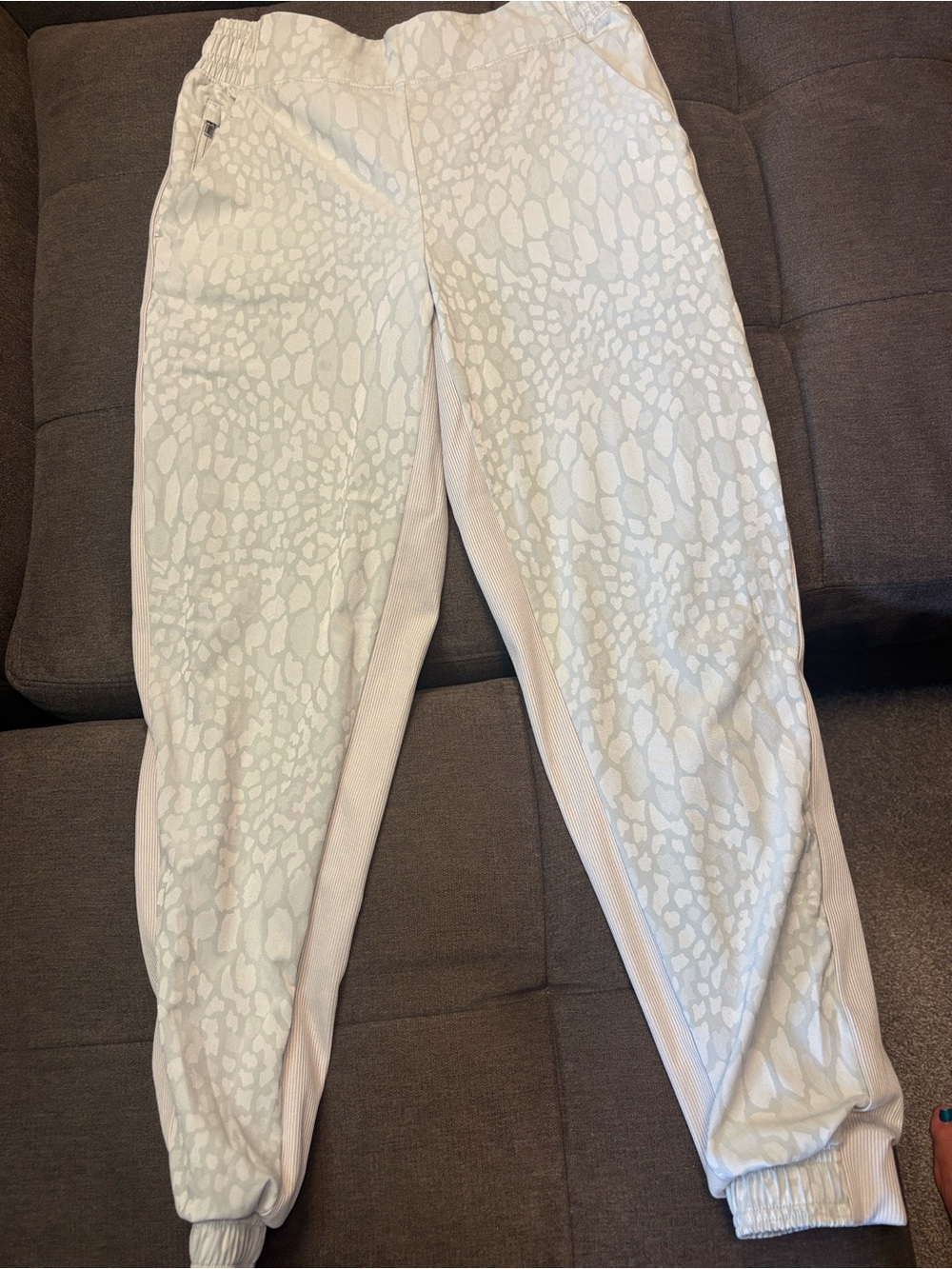 Light green Animal Print lined Joggers